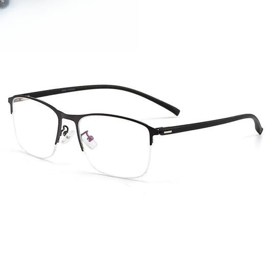 Men's Square Semi-Rimless TR90 Prescription Glasses S61005 — view 1 | Rx Spectacle