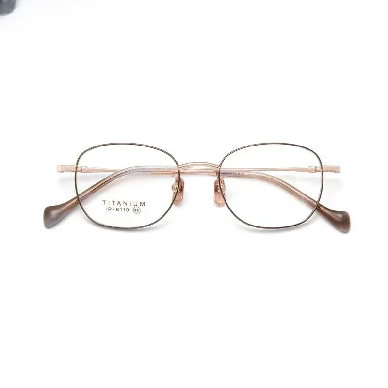 Women's Oval Full Rim Titanium Prescription Glasses 66110 — view 5 | Rx Spectacle