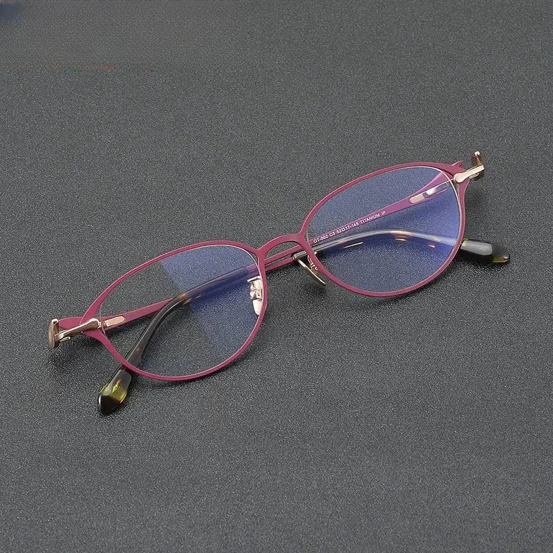 Women's Oval Full Rim Titanium Prescription Glasses 361002 — view 1 | Rx Spectacle