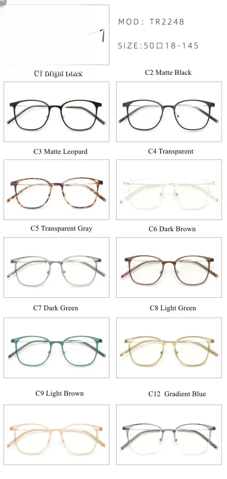 Women's Square Full Rim Titanium Prescription Glasses 92248 — view 2 | Rx Spectacle