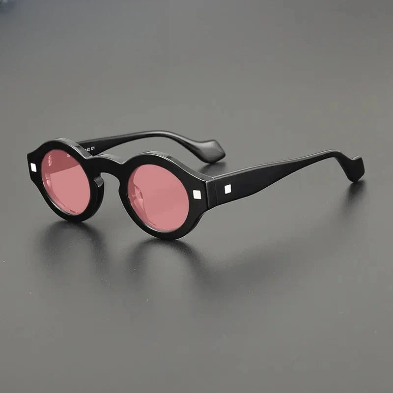 Unisex Round Full Rim Acetate Prescription Glasses M003 — view 14 | Rx Spectacle