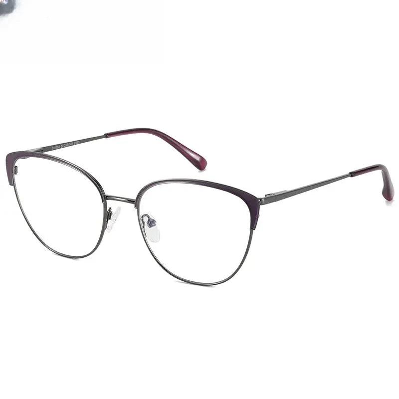 Women's Cat Eye Full Rim Alloy Prescription Glasses 310393 — view 8 | Rx Spectacle