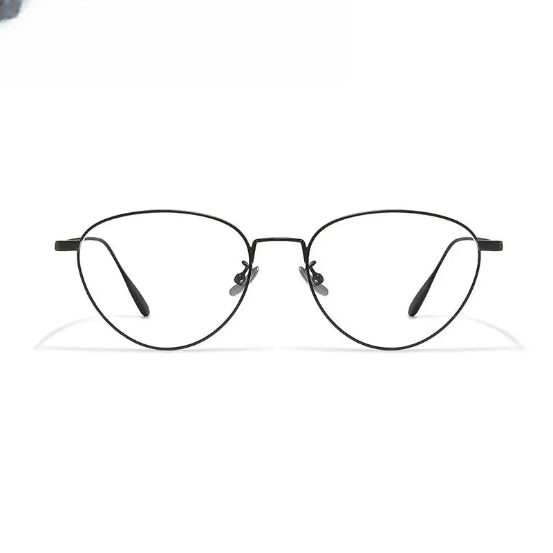Unisex Cat Eye Full Rim Titanium Prescription Glasses 814519 — view 3 | Rx Spectacle