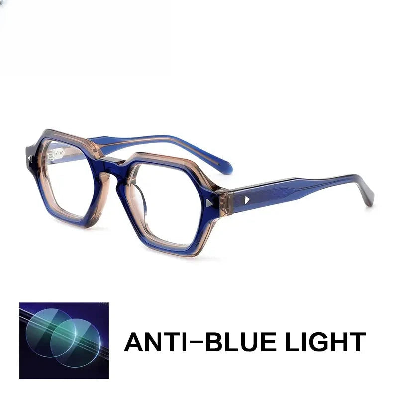 Unisex Polygon Full Rim Acetate Reading Glasses G66307 — view 3 | Rx Spectacle