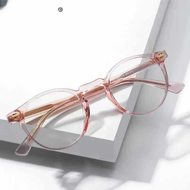 Women's Round Full Rim Titanium Reading Glasses 2083 — view 3 | Rx Spectacle
