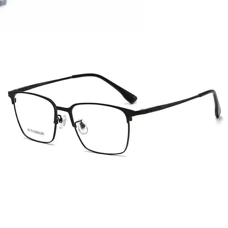 Unisex Square Full Rim Titanium Prescription Glasses 98601 — view 6 | Rx Spectacle