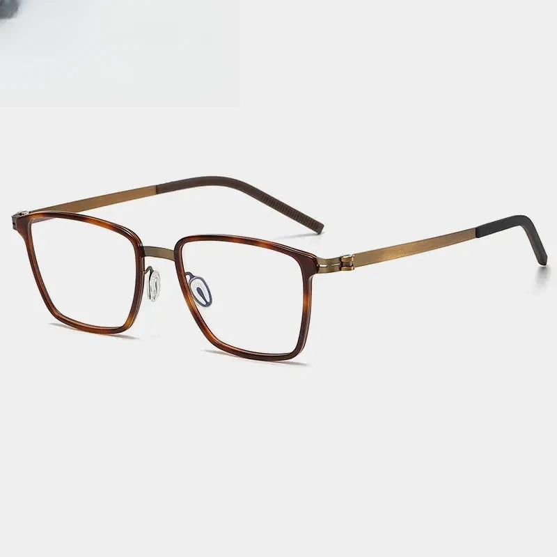 Unisex Square Full Rim Alloy Prescription Glasses Gxyj--1182 — view 7 | Rx Spectacle