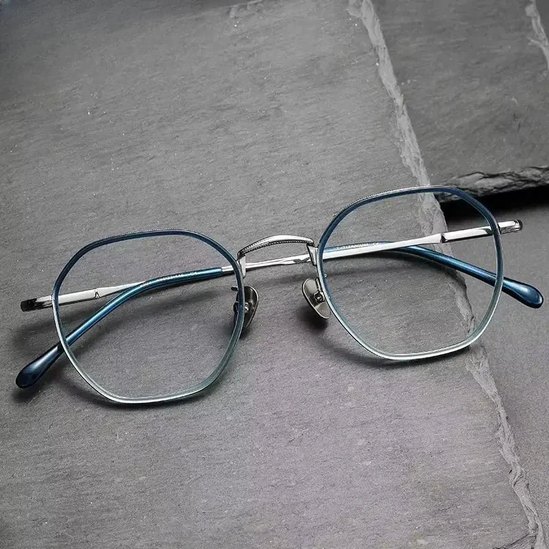 Women's Polygon Full Rim Titanium Prescription Glasses 28502 — view 1 | Rx Spectacle