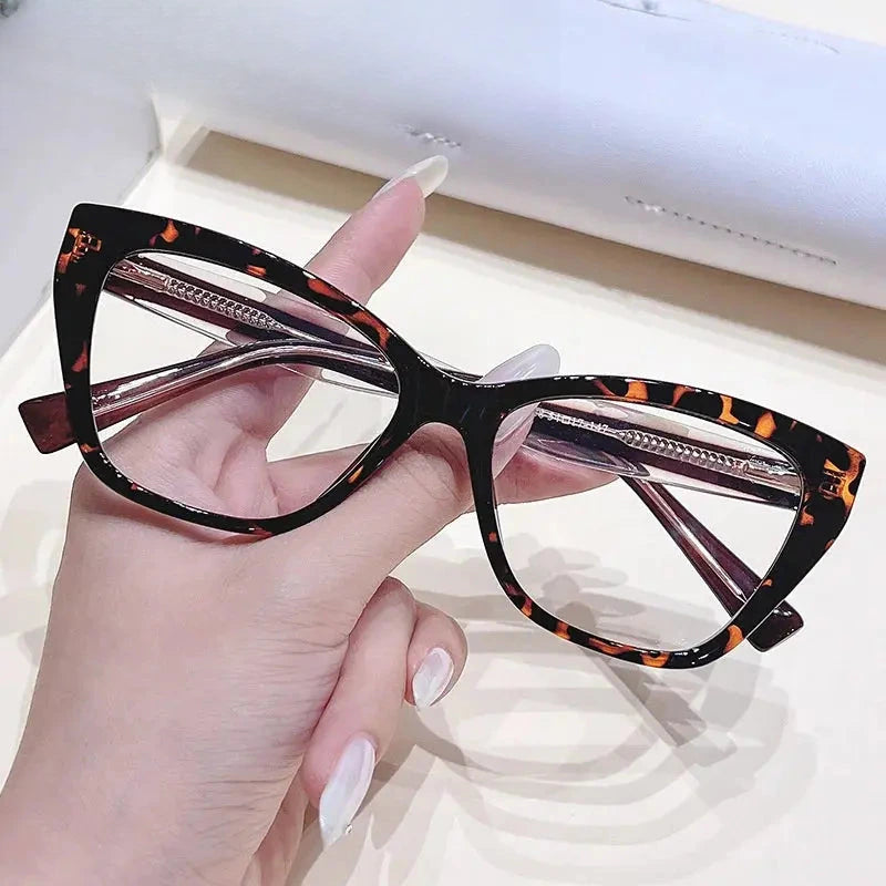 Women's Cat Eye Full Rim Titanium Prescription Glasses 76034 — view 5 | Rx Spectacle