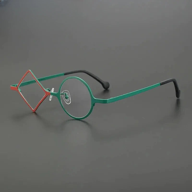 Women's Round Full Rim Titanium Prescription Glasses G85852 — view 5 | Rx Spectacle