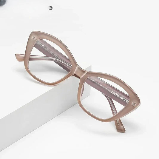 Women's Square Full Rim Titanium Reading Glasses 97048 — view 1 | Rx Spectacle