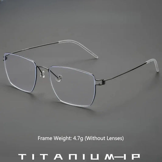 Women's Square Full Rim Titanium Screwless Prescription Glasses 360175 — view 1 | Rx Spectacle