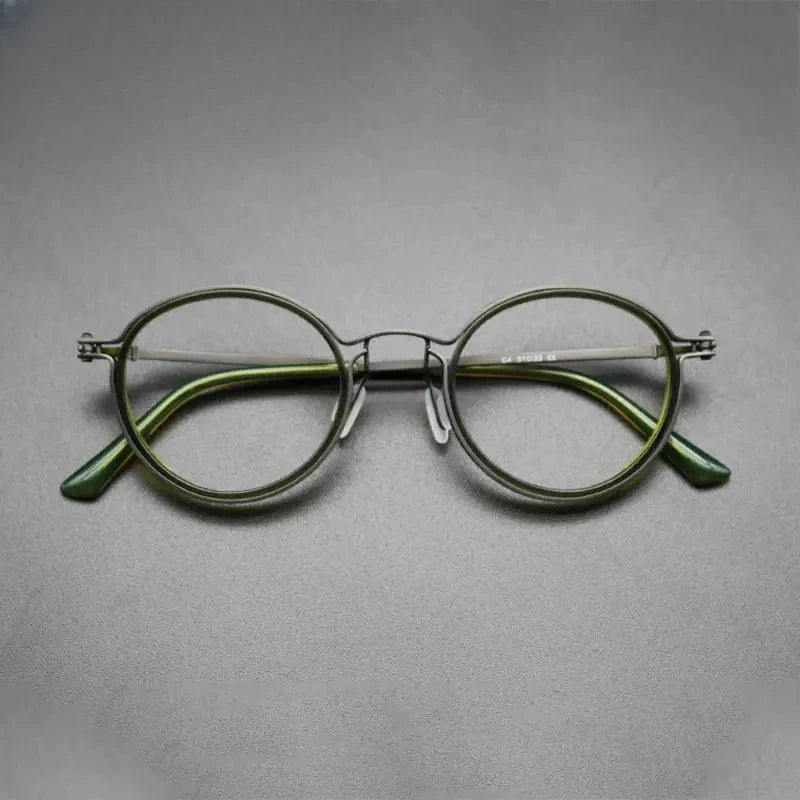 Unisex Round Full Rim Acetate Prescription Glasses Gxyj1196 — view 3 | Rx Spectacle