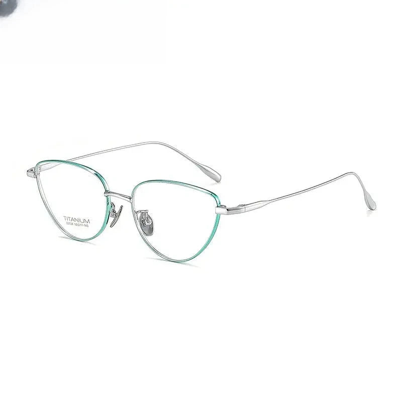 Women's Cat Eye Full Rim Titanium Prescription Glasses 503038 — view 3 | Rx Spectacle