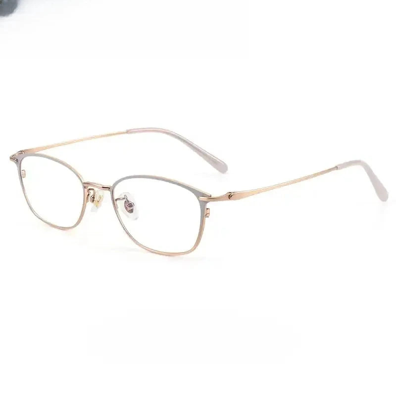Women's Square Full Rim Titanium Prescription Glasses 70224 — view 4 | Rx Spectacle