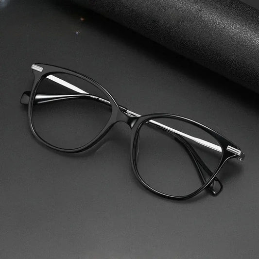 Women's Square Full Rim Titanium Prescription Glasses 870005 — view 1 | Rx Spectacle