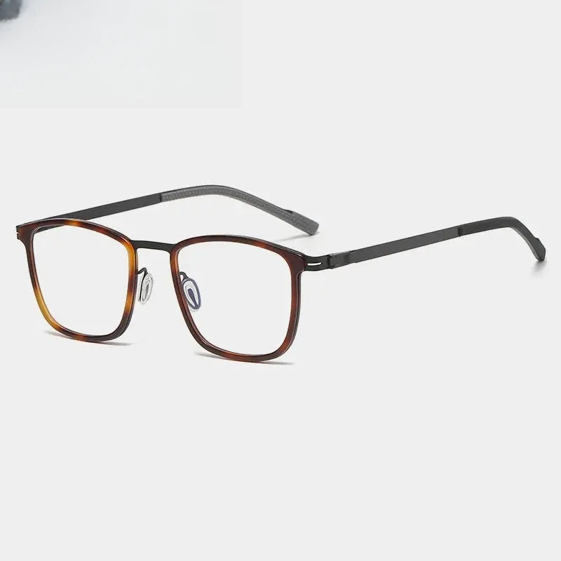 Unisex Square Full Rim Alloy Screwless Prescription Glasses Gxyj1152 — view 6 | Rx Spectacle