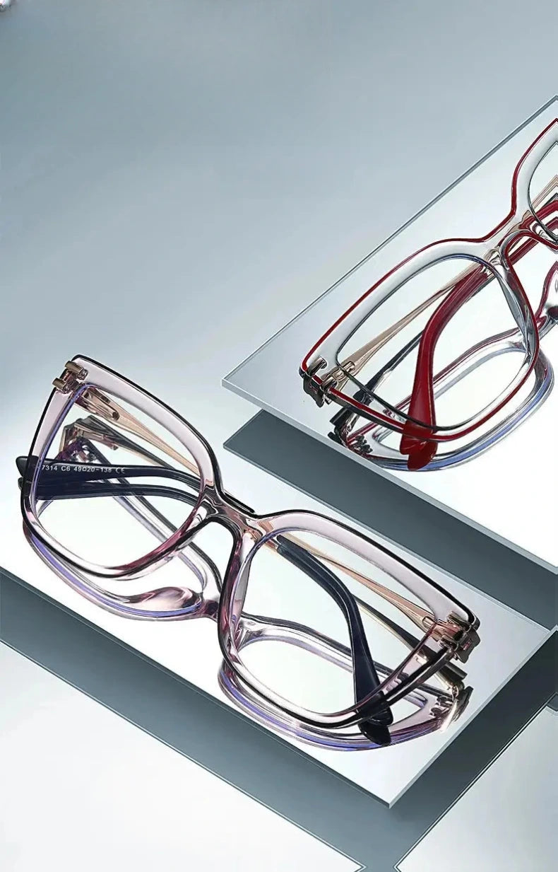 Women's Cat Eye Full Rim TR90 Prescription Glasses 87314 — view 1 | Rx Spectacle