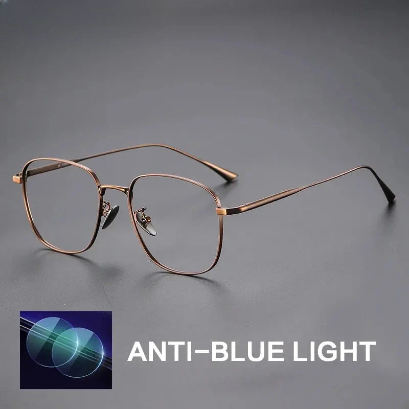 Unisex Polygon Full Rim Titanium Reading Glasses 531845 — view 7 | Rx Spectacle