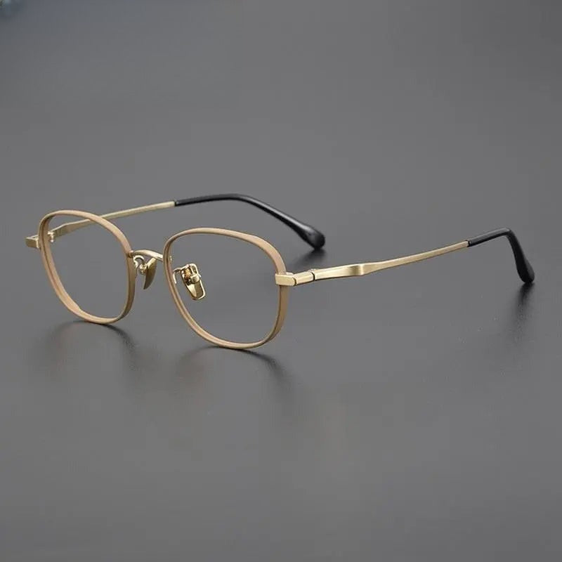 Unisex Square Full Rim Titanium Prescription Glasses Gxyj1025 — view 4 | Rx Spectacle