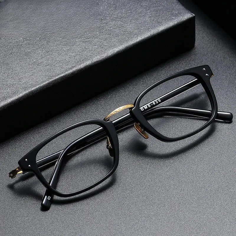 Women's Square Full Rim Titanium Prescription Glasses 81820 — view 1 | Rx Spectacle