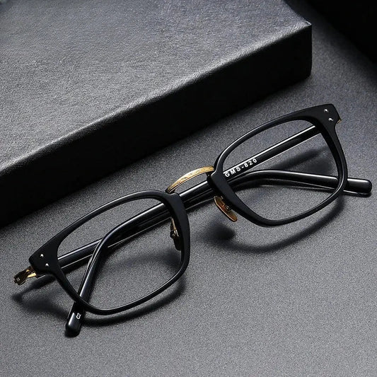 Women's Square Full Rim Titanium Prescription Glasses 81820 — view 1 | Rx Spectacle