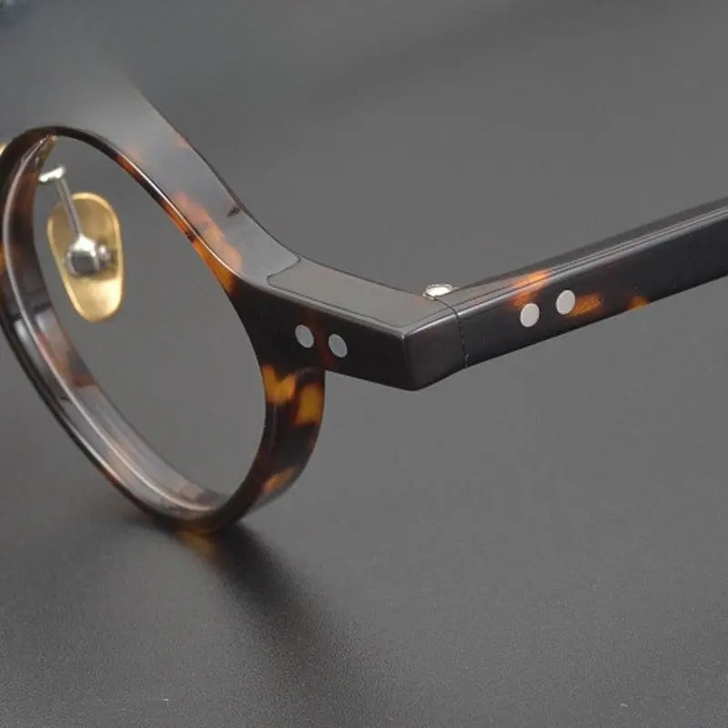 Unisex Round Full Rim Acetate Prescription Glasses Gxyj704 — view 9 | Rx Spectacle