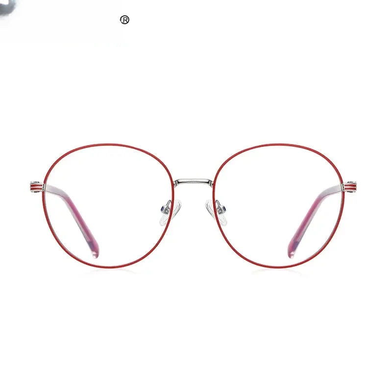 Women's Round Full Rim Alloy Reading Glasses 3071 — view 4 | Rx Spectacle