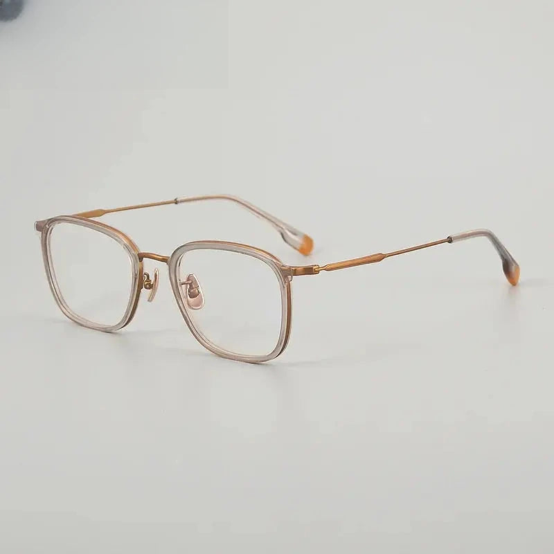 Men's Square Full Rim Titanium Prescription Glasses 412808 — view 7 | Rx Spectacle