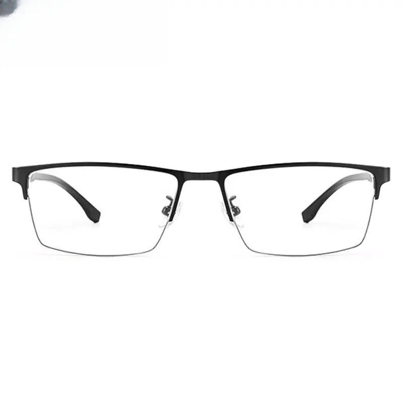 Unisex Semi-Rimless Stainless Steel Prescription Glasses — view 3 | Rx Spectacle
