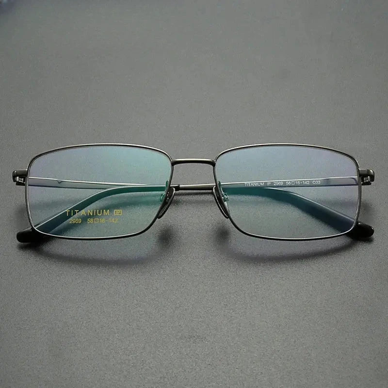 Men's Polygon Full Rim Titanium Prescription Glasses 962969 — view 3 | Rx Spectacle