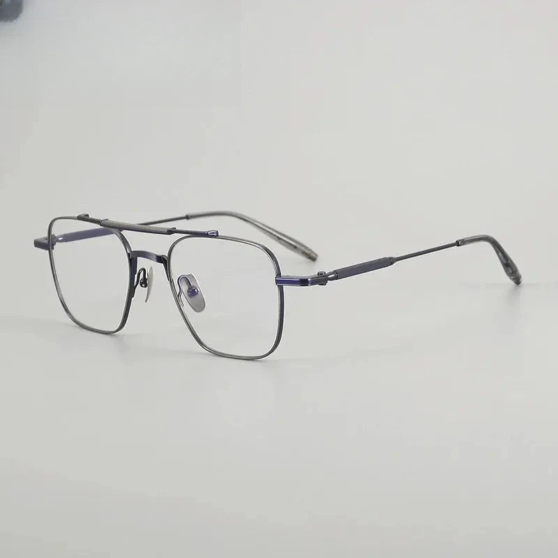 Unisex Square Full Rim Titanium Prescription Glasses 716830 — view 5 | Rx Spectacle