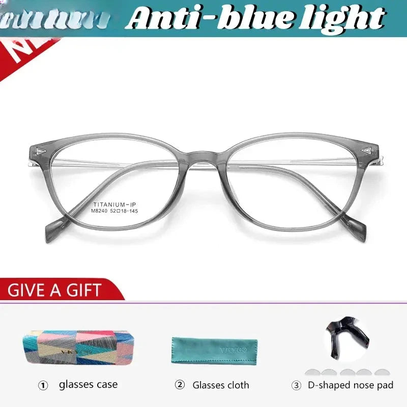 Women's Square Full Rim Titanium Reading Glasses 638240 — view 6 | Rx Spectacle