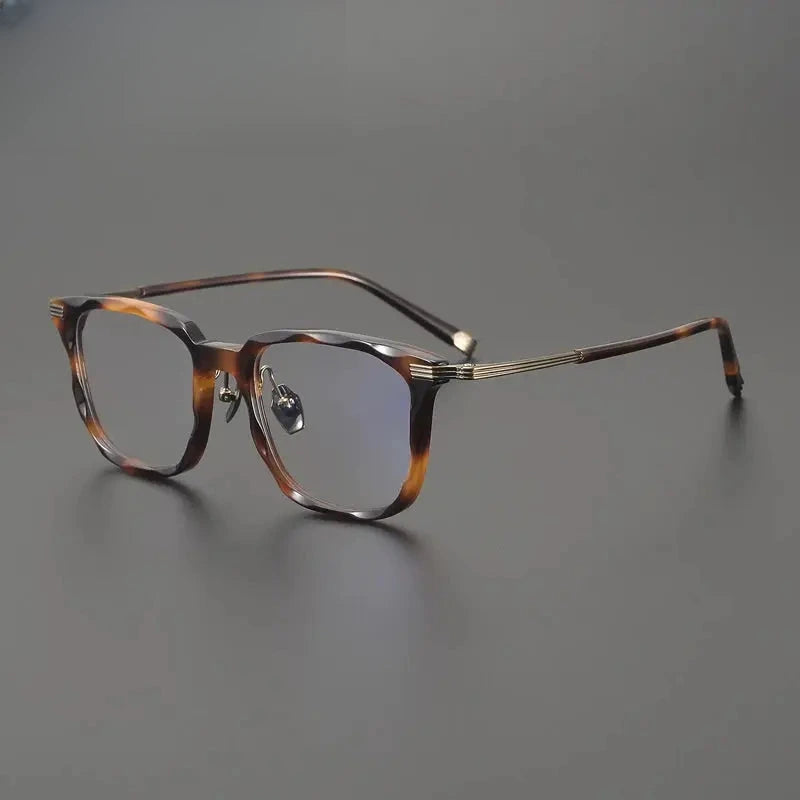 Men's Square Full Rim Titanium Oversized Prescription Glasses 352514 — view 5 | Rx Spectacle