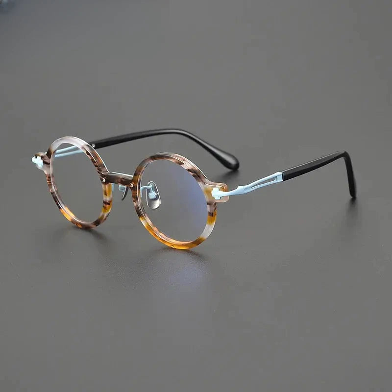 Unisex Round Full Rim Titanium Prescription Glasses Gxyj1568 — view 4 | Rx Spectacle