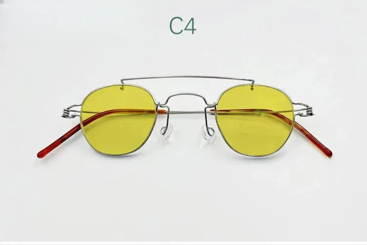 Unisex Polygon Full Rim Stainless Steel Prescription Glasses 3835 — view 9 | Rx Spectacle