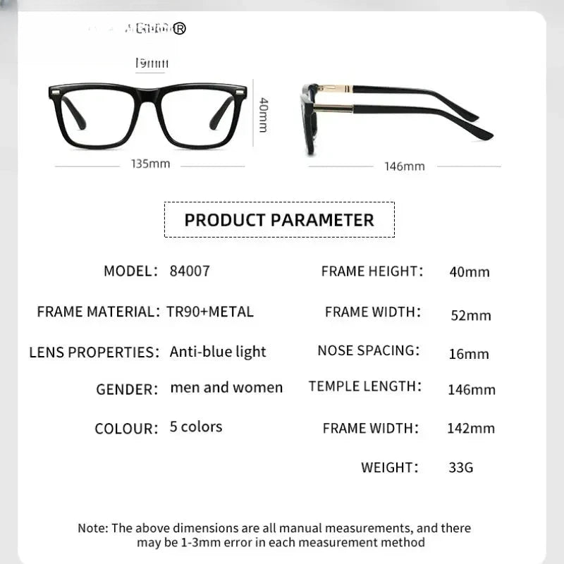 Men's Square Full Rim TR90 Reading Glasses 584007 — view 2 | Rx Spectacle
