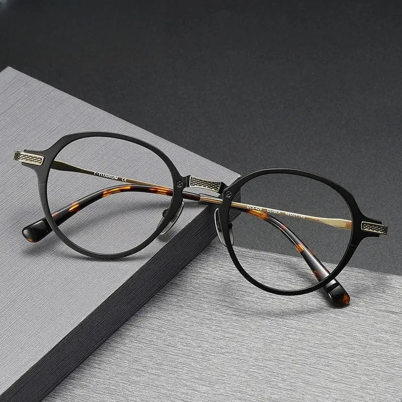 Unisex Oval Full Rim Titanium Prescription Glasses 369426 — view 1 | Rx Spectacle
