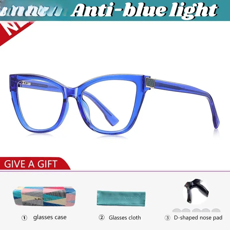 Women's Butterfly Full Rim Titanium Reading Glasses 512278 — view 5 | Rx Spectacle