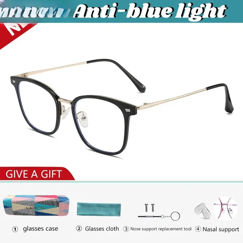 Unisex Square Full Rim TR90 Prescription Glasses 49878 — view 3 | Rx Spectacle