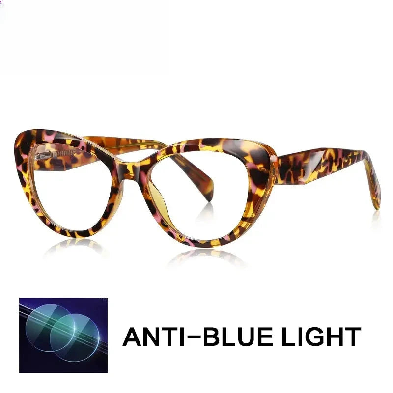 Women's Cat Eye Full Rim Titanium Reading Glasses Gx2165 — view 5 | Rx Spectacle
