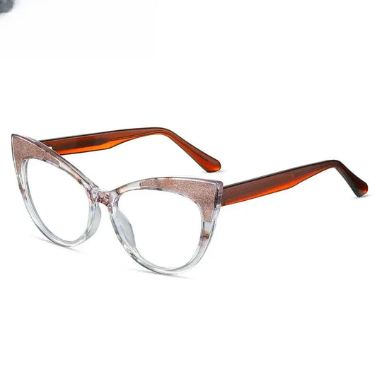 Women's Cat Eye Full Rim Titanium Prescription Glasses 87274 — view 1 | Rx Spectacle