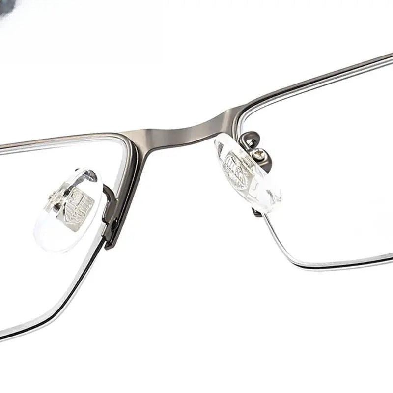 Unisex Semi-Rimless Stainless Steel Prescription Glasses — view 6 | Rx Spectacle