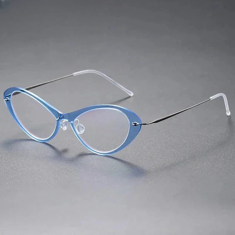 Women's Cat Eye Full Rim Titanium Prescription Glasses 316550 — view 4 | Rx Spectacle