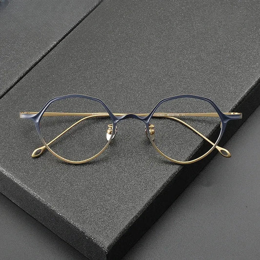 Unisex Irregular Full Rim Titanium Prescription Glasses 81019 — view 1 | Rx Spectacle