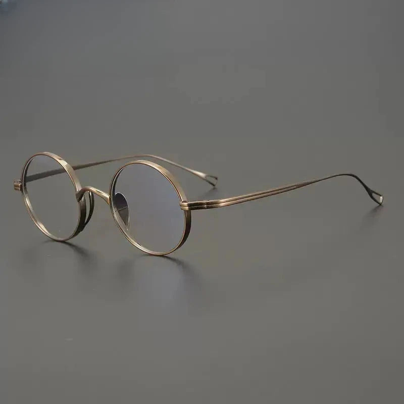 Unisex Round Full Rim Titanium Prescription Glasses Gxyj1446 — view 8 | Rx Spectacle