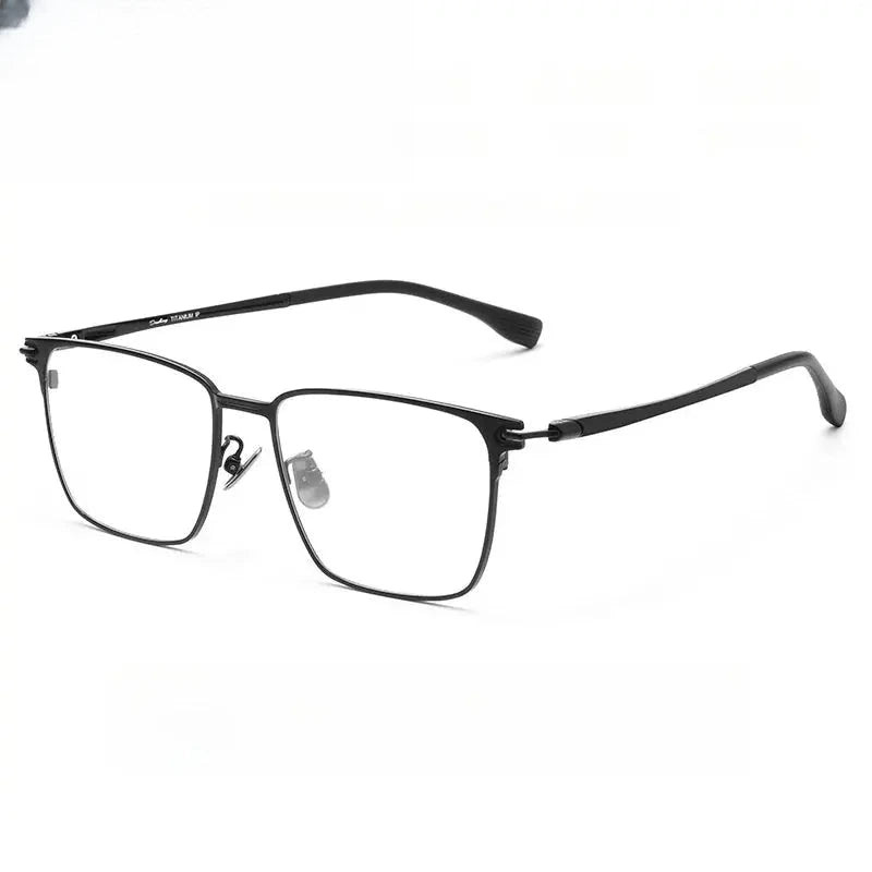 Unisex Square Full Rim Titanium Prescription Glasses 888013 — view 5 | Rx Spectacle
