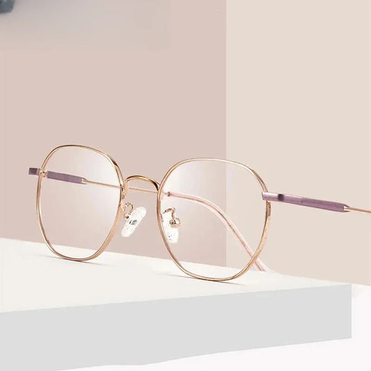 Women's Polygon Full Rim Stainless Steel Prescription Glasses 92008 — view 1 | Rx Spectacle