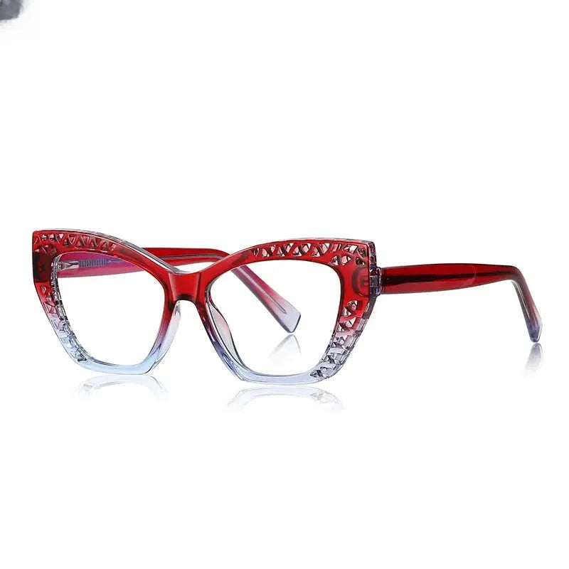 Women's Cat Eye Full Rim TR90 Reading Glasses 2182 — view 10 | Rx Spectacle