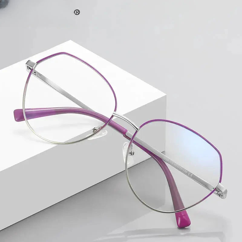 Women's Oval Full Rim Stainless Steel Reading Glasses 3095 — view 1 | Rx Spectacle
